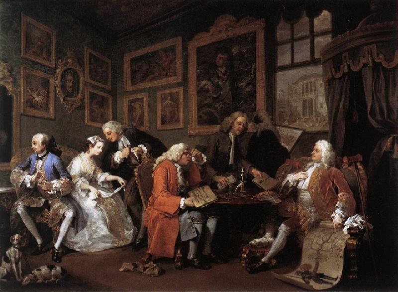 HOGARTH, William Marriage a la Mode 1 oil painting image
